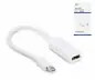 Preview: Adattatore da Mini DP maschio a HDMI-A femmina, DisplayPort 1.2, HDMI 1.4b, 4K2K (30Hz), bianco, scatola DINIC con foro Euro, 0,15 m