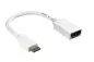 Preview: Adapter miniHDMI Typ C (19pin) Stecker auf HDMI Typ A (19pin) Buchse, weiß, DINIC Blister, Länge 0,20m