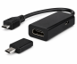 Preview: Connettore MHL (Micro USB) a presa HDMI, ad esempio HTC, LG, SONY + adattatore per Samsung S3/S4, nero, blister DINIC, 0,20 m