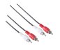 Preview: Audio-Video Kabel Cinch Stecker auf Stecker, 2x Cinch auf 2x Cinch, schwarz, DINIC Box mit Euroloch, Länge 2m