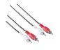 Preview: Audio video cable cinch plug to plug, 2x cinch to 2x cinch, black, DINIC box with Euro hole, length 2m