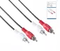 Preview: DINIC Audio Kabel 2x RCA Mannelijk naar Mannelijk, 5m Aansluitkabel zwart