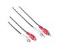 Preview: DINIC audio/videokaabel 2x RCA pistik pistikupesasse, must, DINIC karbis euroava, pikkus 2,50m