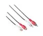 Preview: DINIC Audio/Videokabel 2x Cinch Stecker auf Buchse, schwarz, DINIC Box mit Euroloch, Länge 2,50m