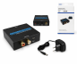Preview: Digital/analogue audio converter, converts digital to analogue audio signals, black, DINIC box with Eurohole