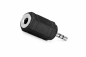 Preview: Audio adapter 2.5mm stereo plug to 3.5mm socket, black, DINIC blister pack