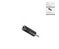 Preview: Audioadapter 3,5mm Stereo Stecker auf 6,35mm Buchse, schwarz, DINIC Box mit Euroloch