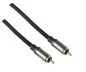 Preview: Koaksialni kabel HQ RCA, tekstilna tkanina, črn, vtič RCA - vtič RCA, premer kabla 5,8 mm, 2,5 m, škatla DINIC