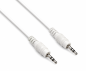 Preview: DINIC Audiokabel 3,5mm Stereoklinke Stecker auf Stecker, weiß, DINIC Box mit Euroloch, Länge 0,50m