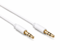 Preview: Cable de audio con conector jack estéreo de 3,5 mm (macho a macho), blanco, en blíster DINIC, longitud 1,50 m