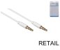 Preview: Helikaabel 3.5mm stereopistikupesa pistikusse, valge, DINIC blister, pikkus 1.50m