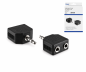 Preview: DINIC Audioadapter 3,5mm Stecker - 2x Buchse, schwarz, DINIC Box mit Euroloch