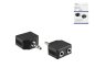 Preview: Adattatore audio DINIC spina 3,5 mm - presa 2x, cavo audio-video, nero, scatola DINIC con foro Euro, lunghezza 0,20 m