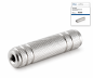 Preview: Adapter 2x Klinkenkupplung 3,5mm Stereo, Doppelbuchse 3,5mm Klinke zur Verbindung, Metall, DINIC Box mit Euroloch