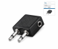 Preview: Adapter 2x 3,5mm Klinke 3,5mm Buchse, DINIC Box Kopfhöreradapter 3,5mm für Flugzeuge