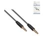 Preview: Câble audio jack 3,5 mm 4 broches sur jack (stéréo), noir, DINIC Box avec trou européen, longueur 1,50m