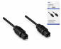 Preview: Toslink cable 2mm, black, DINIC box with Euro hole, length 2m