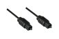 Preview: Toslink Kabel 2mm Ø, Kunststoffstecker, schwarz, DINIC Polybag, Länge 2,00m