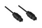 Preview: Cavo Toslink Ø 2 mm, spina in plastica, nero, sacchetto DINIC, lunghezza 2,00 m