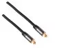 Preview: HQ Toslink cable, textile fabric, Toslink plug to Toslink plug, 6mm Ø, black, DINIC box with Euro hole, length 1.50m