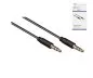 Preview: Audiokabel 3,5mm Stereoklinke Stecker auf Stecker, schwarz, DINIC Box mit Euroloch, Länge 1,00m