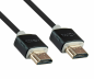 Preview: Super Slim HDMI 1.4 Kabel Stecker auf Stecker, 1m DINIC Monaco Range, AWG 36, OD 3,6mm, schwarz
