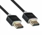 Preview: Super Slim HDMI 1.4 cable male to male, 1m DINIC Monaco Range, AWG 36, OD 3.6mm, black