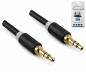 Preview: Audiokabel 3,5mm Stereo Klinke Stecker auf Stecker, Monaco Range in schwarz, DINIC Blister, Länge 0,50m