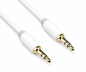 Preview: Audio Kabel 3,5mm Stereo Klinke St. auf St., DINIC Monaco Range, weiß, DINIC Box mit Euroloch, Länge 0,50m