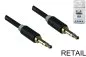 Preview: Audiokabel 3,5mm Stereo Klinke Stecker auf Stecker, Monaco Range, schwarz, DINIC Blister, Länge 10,00m