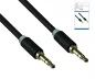 Preview: Audio cable 3.5mm stereo jack male to male, black, DINIC box with Euro hole, length 5m