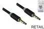 Preview: Audio cable 3.5mm stereo jack plug to plug, Monaco Range, black, DINIC blister, length 5.00m