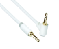 Preview: Audiokabel 3,5mm Klinke St. auf 90° St., DINIC Monaco Range, weiß, DINIC Box mit Euroloch, Länge 2,00m