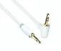 Preview: Audio cable 3.5mm jack male to 90° male, DINIC Monaco Range, white, DINIC box with Euro hole, length 2.00m