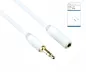 Preview: Audio extension 3.5mm jack plug to socket, DINIC Monaco Range, extension, white, DINIC box with Euro hole, length 2.00m
