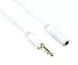 Preview: Audio extension 3.5mm jack plug to socket, DINIC Monaco Range, extension, white, DINIC box with Euro hole, length 2.00m