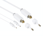 Preview: Toslink cable 4mm including 2 mini adapters, white, 2m DINIC Monaco Range, HQ plug, white