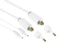 Preview: Toslink cable 4mm including 2 mini adapters, white, 2m DINIC Monaco Range, HQ plug, white