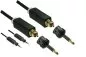 Preview: Toslink kabel, 4mm diameter, HQ plug, Monaco Range, + 2 adapters naar mini Toslink, zwart, DINIC blisterverpakking, lengte 5,00m