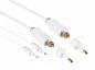 Preview: DINIC Toslink cable, 4mm Ø, white, DINIC Monaco Range, HQ plug, white, DINIC box with Euro hole, length 5.00m