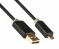 Preview: HQ Micro USB kaabel A isane mikro B isane, Monaco Range, must, DINIC blister, 2.00m
