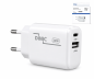 Preview: USB C+A Ladegerät/Netzteil 20W, PD, weiß, Box Power Delivery, weiß, DINIC Box mit Euroloch