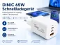 Preview: Încărcător/alimentator DINIC USB C/C/A 65 W Încărcare rapidă Power Delivery 3.0, tehnologie PPS, cutie DINIC