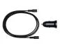 Preview: Chargeur rapide USB pour voiture 20W C avec câble C, chargeur USB pour voiture, câble de charge C vers C, noir, boîte DINIC avec trou européen, 1,50m