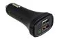 Preview: USB KFZ Q3 Charger, Ladeadapter+microUSB Kabel, Ausg. 1: 5V 2,4A; Ausg. 2: 5V/3A, 9V/2A, 12V/1,5A, schwarz, DINIC Box mit Euroloch, 1m