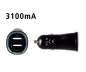 Preview: DINIC USB car charger adapter 12-24V to 2 x USB 5V 3.1A USB type A, 1x 1000mA + 1x 2100mA, CE, black, DINIC polybag