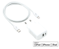 Preview: USB C+A lataussarja 20W, PD, Lightning/C 20W, 3.6V~5.9V/3A; 6~9V/2A; 9V~12V/1.5A, valkoinen, DINIC-kotelo, jossa on euroreikä, 1m