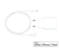 Preview: USB C+A lataussarja 20W, PD, Lightning/C 20W, 3.6V~5.9V/3A; 6~9V/2A; 9V~12V/1.5A, valkoinen, DINIC-kotelo, jossa on euroreikä, 1m