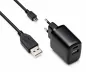 Preview: Adaptateur de charge USB PD/QC 3.0 avec câble micro USB 20W, 3,6V~5,9V/3A ; 6~9V/2A ; 9V~12V/1,5A, noir, boîte DINIC avec trou européen, 2m