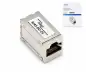Preview: DINIC RJ45 Cat.6A/5e Kupplung Buchse auf Buchse RJ45 Bu./Bu., geschirmt, Vollmetall, DINIC Box mit Euroloch